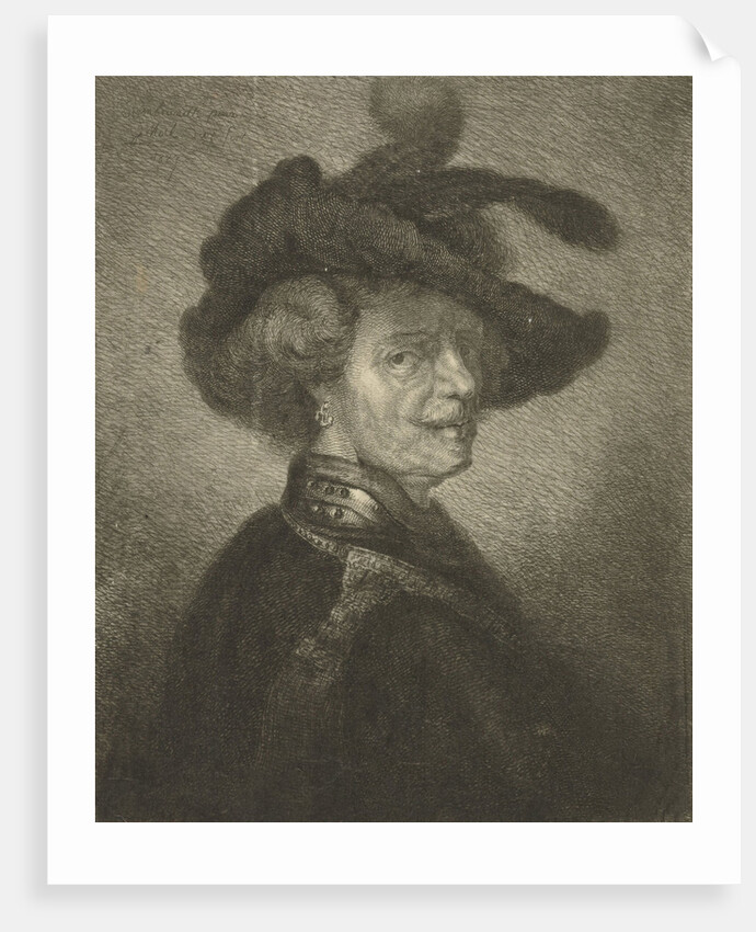 Man with feathered beret by Johannes Mock