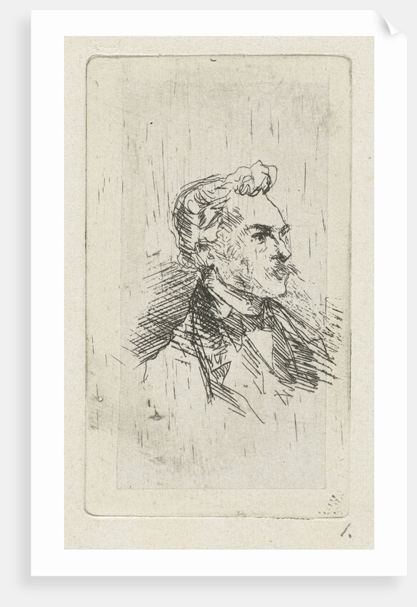 Portrait of artist Frederik Hendrik Weissenbruch by Bernardus Johannes Blommers