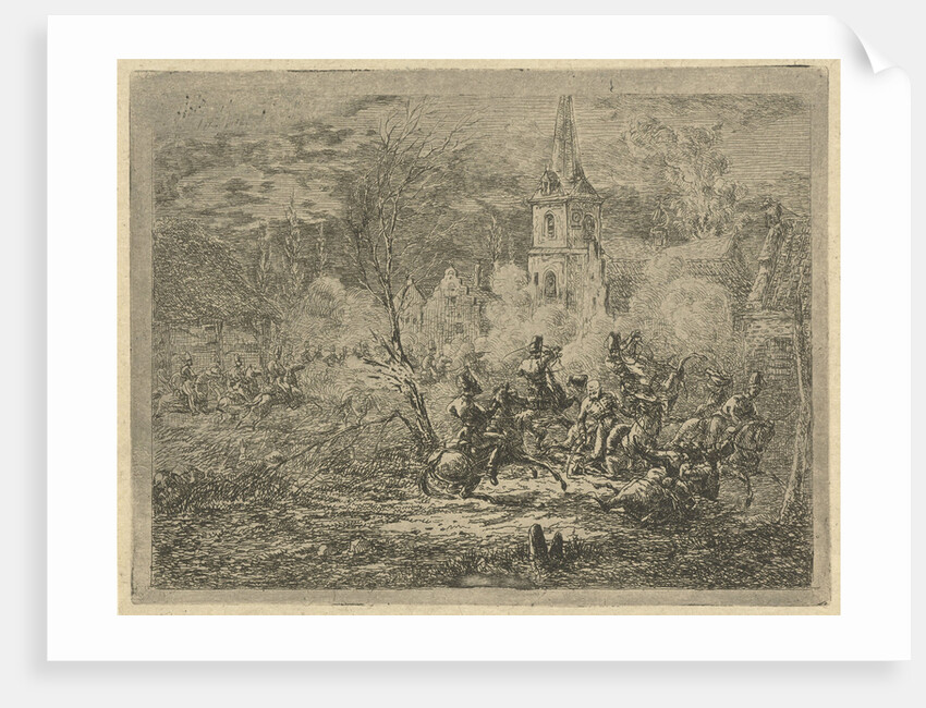 Conquest of a village by Gerardus Emaus de Micault