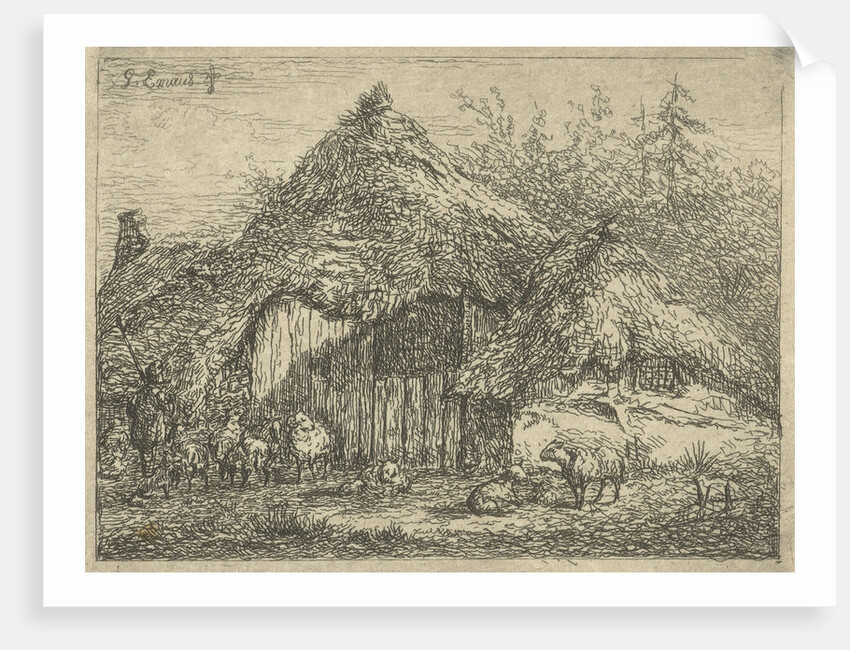Shepherd in sod by Gerardus Emaus de Micault