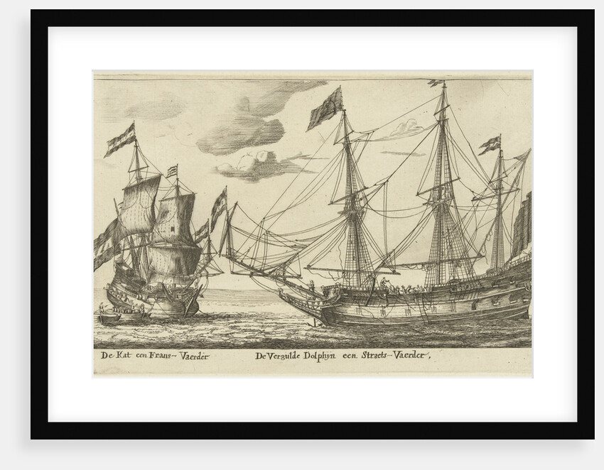 The ships Vergulde Dolfijn and De Kat by Anonymous