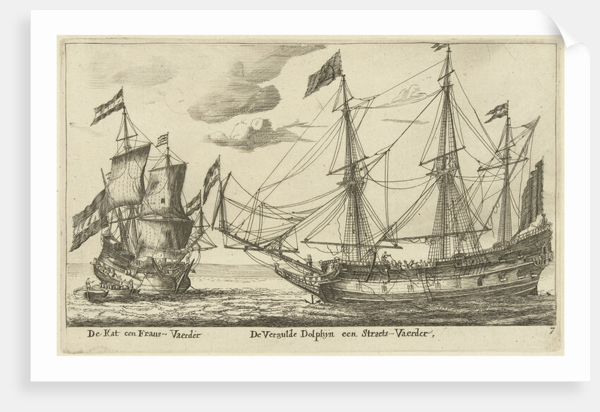 The ships Vergulde Dolfijn and De Kat by Anonymous