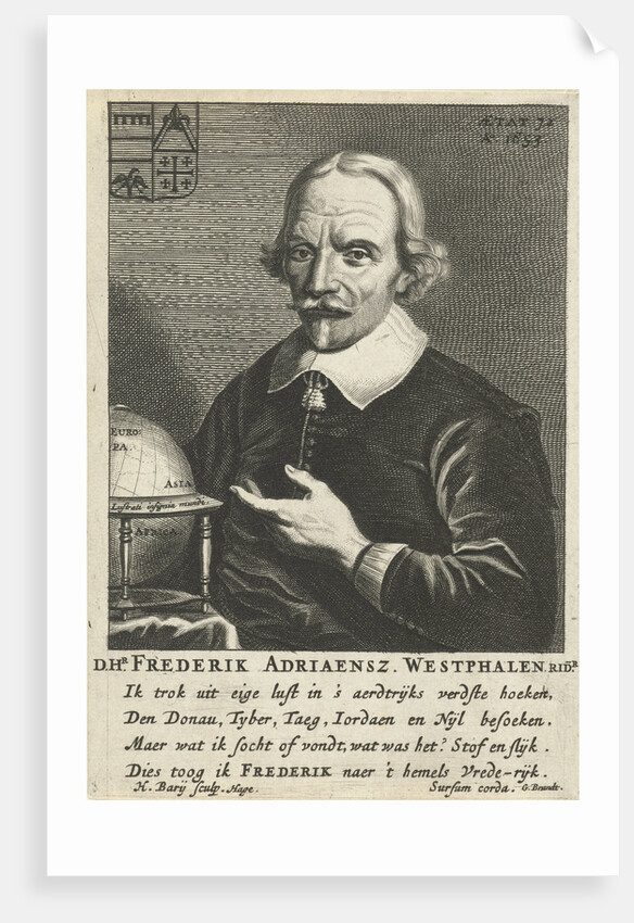 Portrait of Frederick Adriaensz. Westphalen at the age of 72 by Hendrik Bary