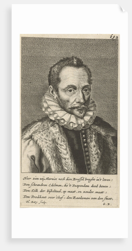 Portrait of Philip of Mr. Marnix of St Aldegonde by Geeraert Brandt I