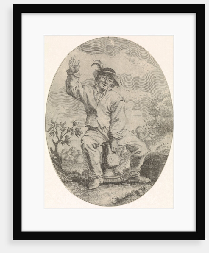 Seated farmer with a jug, Nicolaes van Lijnhoven by Andries Both