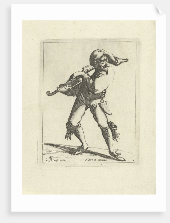 Jester with a violin by Frederik de Wit
