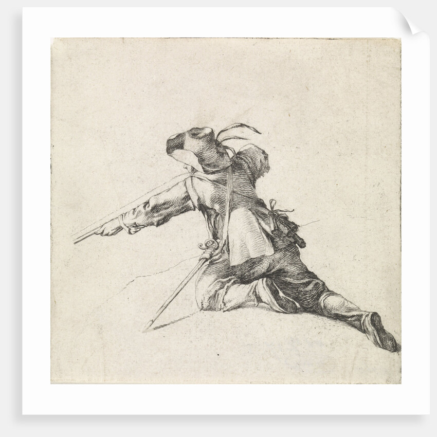 Soldier with rifle left by Philips Wouwerman