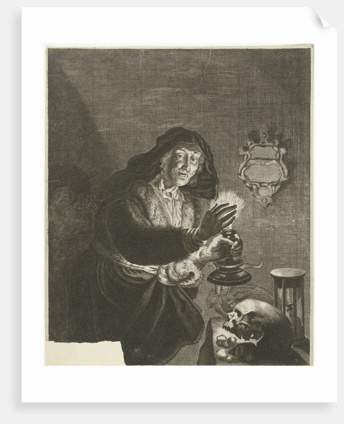 Old woman by candlelight by Joachim von Sandrart