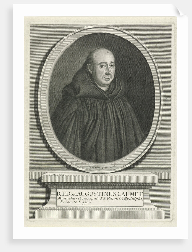 Portrait of the theologian Antoine Augustin Calmet by Nicolas Pitau II