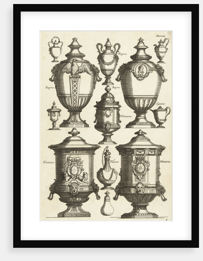 Twelve designs for goldsmiths, Daniël Marot (I) by Anonymous