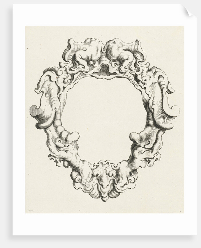 Cartouche with lobe ornament, the top two samples by Clement de Jonghe