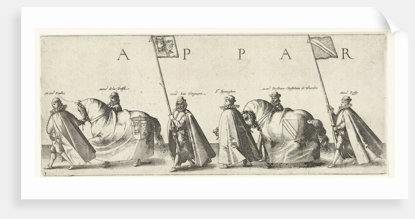 Funeral procession of William of Orange, page 3 by Willem Janszoon Blaeu