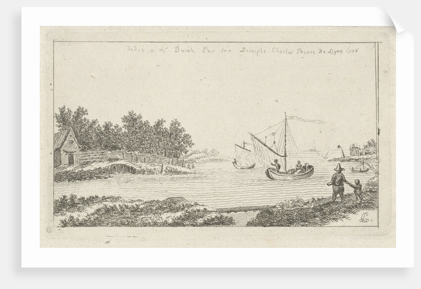 View of a river, Charles Joseph Emmanuel de Ligne by Barsch