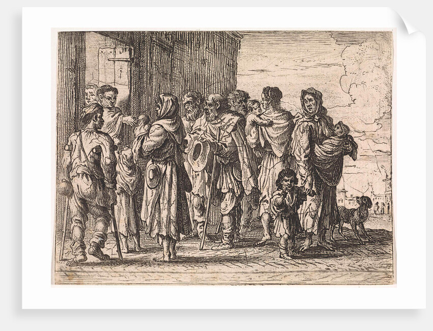 Beggars for a monastery by Cornelis de Wael