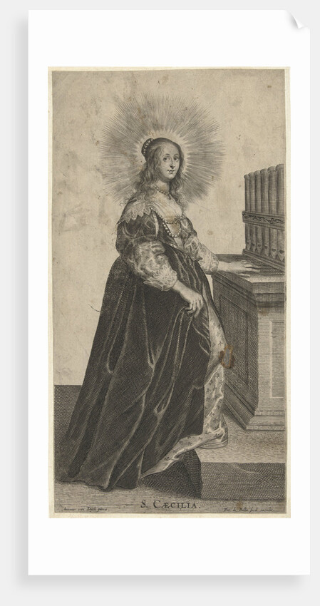 Saint Cecilia with organ by Pieter de Bailliu I