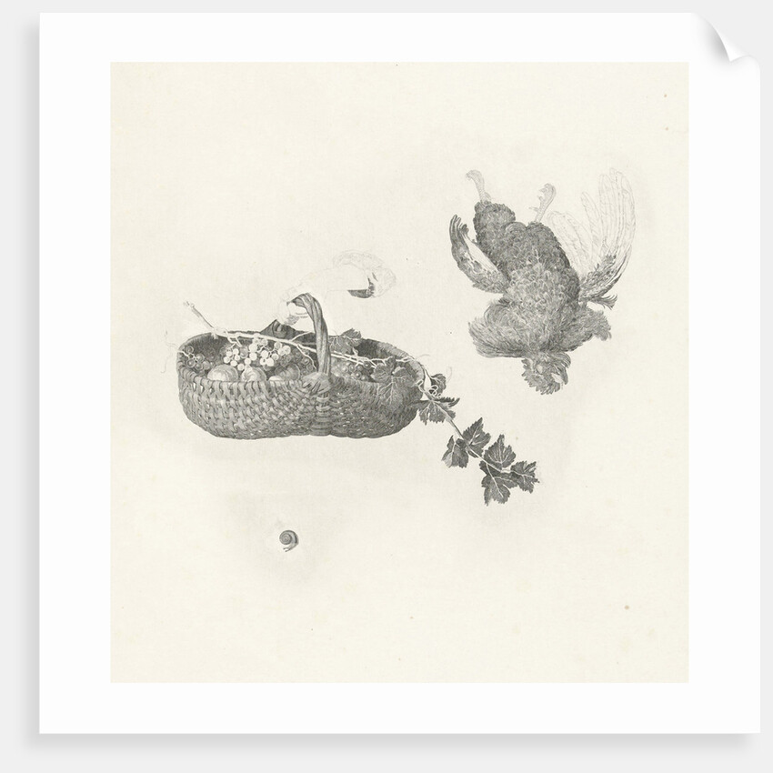 Woman with basket of fruit in your hand at the window by Gerard Dou