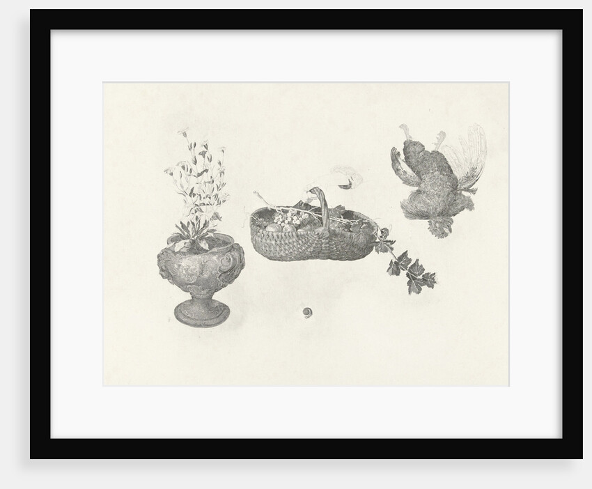 Woman with basket of fruit in your hand at the window by Gerard Dou