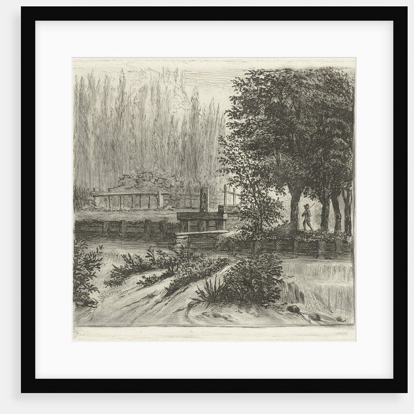 A boy runs along the water to allow a lock by Louis Bernard Coclers