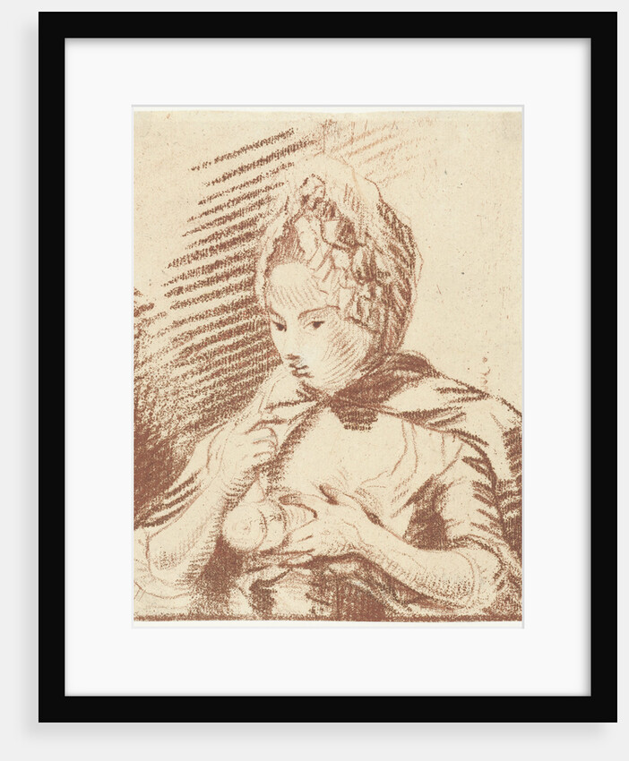 Young mother feeding her child with bottle by Louis Bernard Coclers