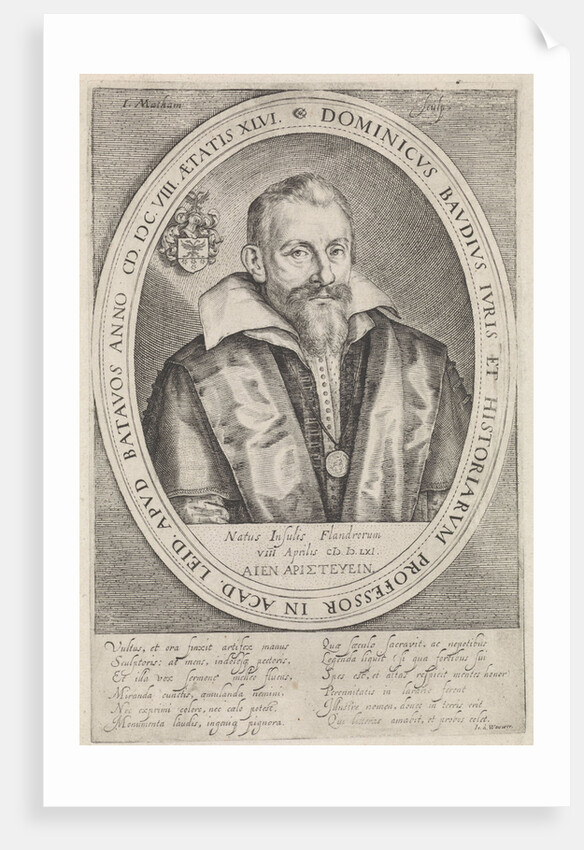 Portrait of Dominicus Baudius by Johannes Woverius