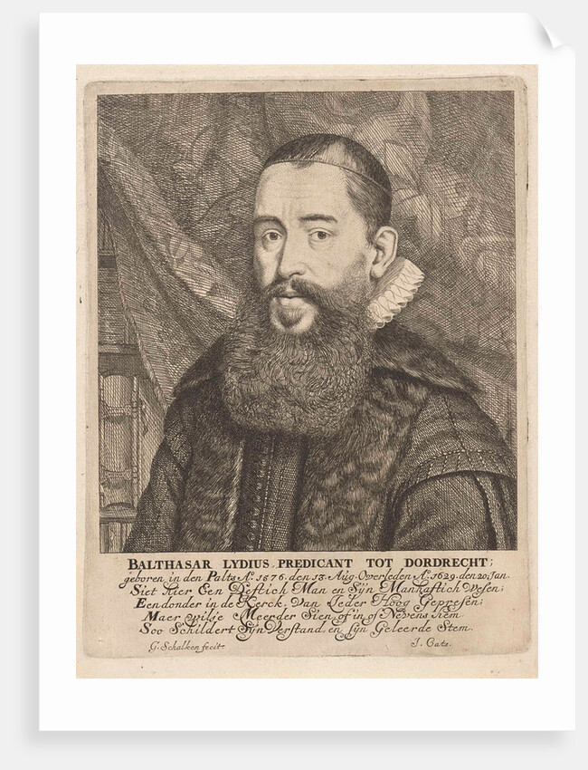 Portrait of Balthasar Lydius, Godfried Schalcken by Jacob Cats