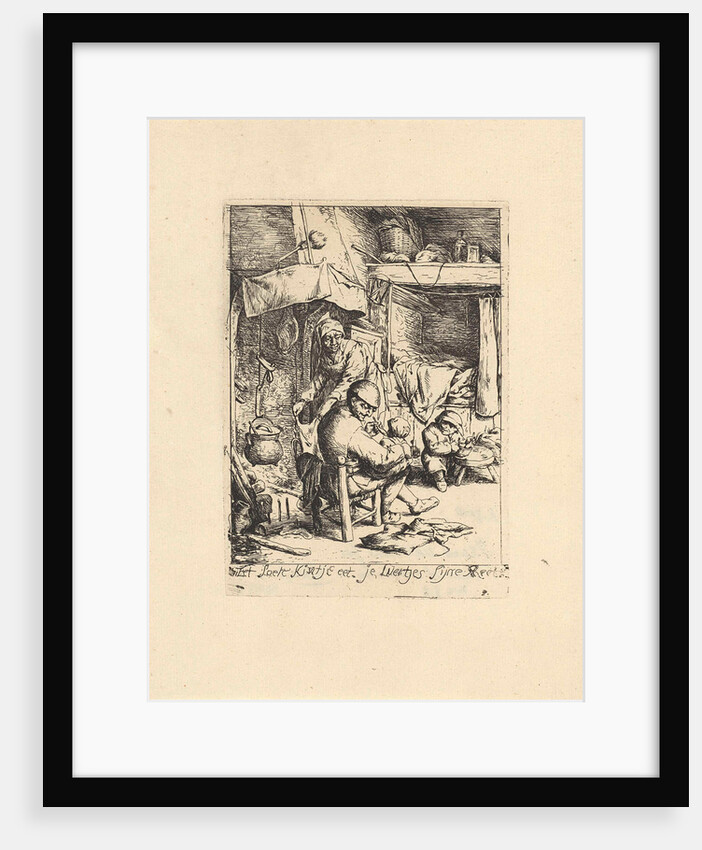 Father feeds a child by Adriaen van Ostade