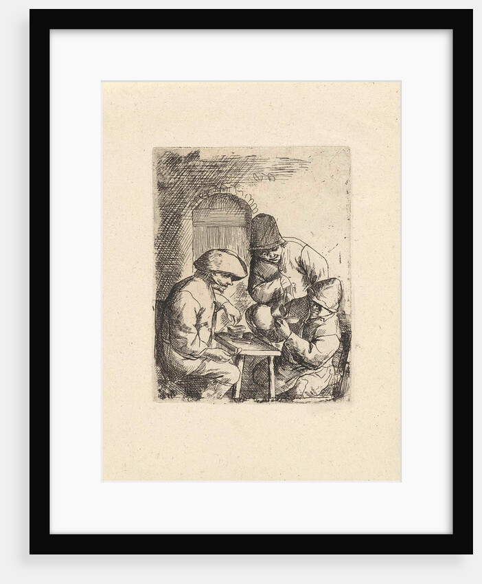 Three men and an empty jar by Adriaen van Ostade