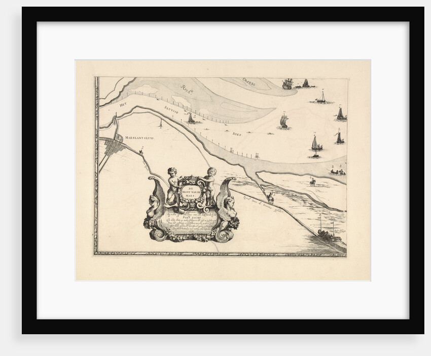 Map of Maassluis and the banks of the Meuse, The Netherlands by Jacob Quack