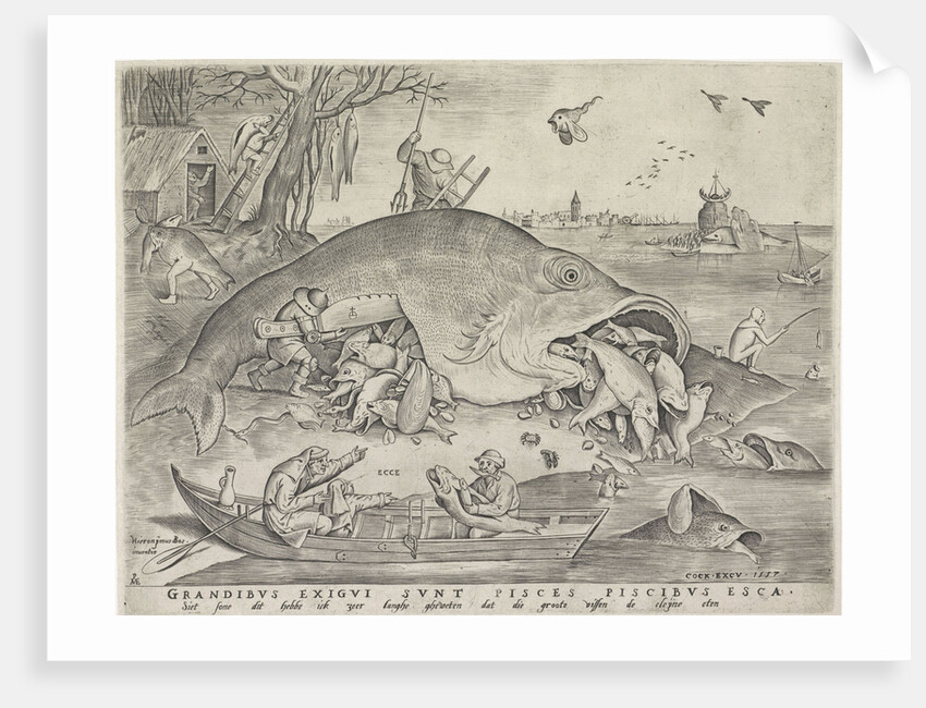 Big fish eat small fish by Hieronymus Cock