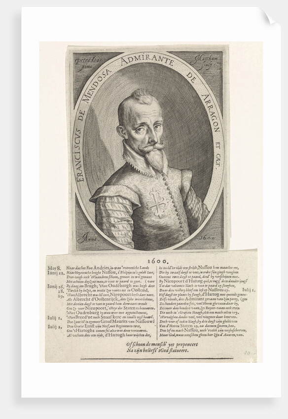 Portrait Francisco Hurtado de Mendoza by Jacob Matham