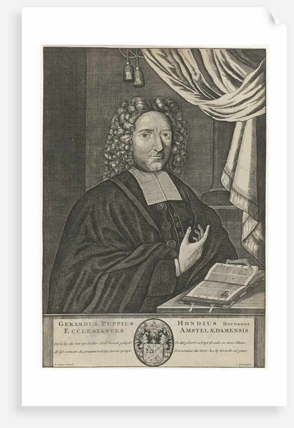 Portrait of Gerardus Puppius Hondius, Louis Lucas by G. Lucas