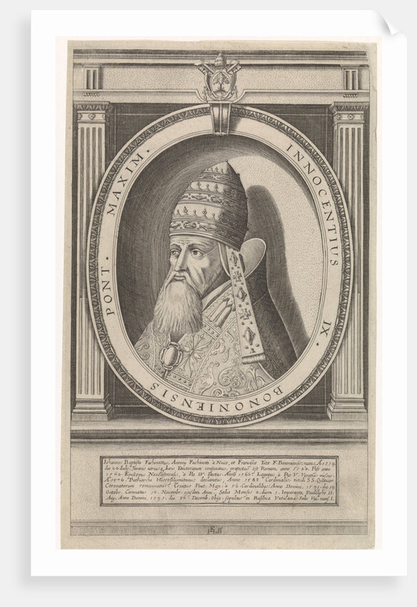 Portrait of Pope Innocent IX dressed in papal robes by Friedrich van Hulsen