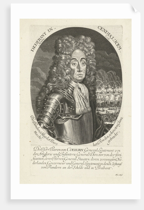 Portrait of Baron Menno van Coehoorn by Cornelis Apeus
