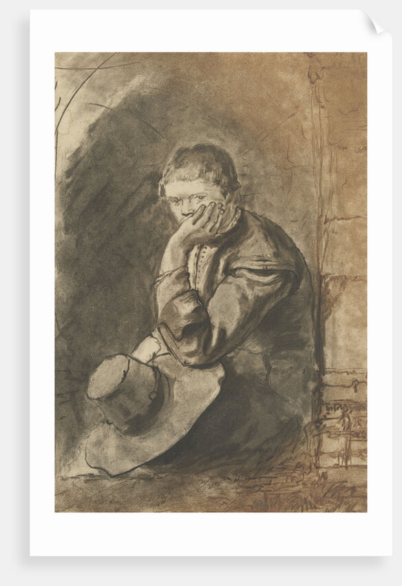 Seated man by Rembrandt Harmensz. van Rijn