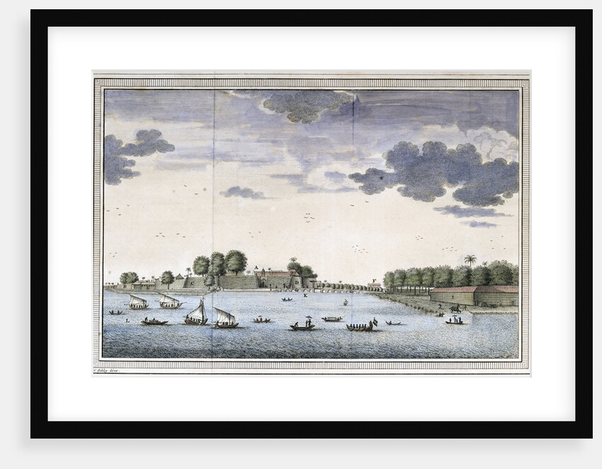 View on Batavia Seen from the Sugar Warehouse. A Mid 18th Century Map by Jan Van Schley by Anonymous