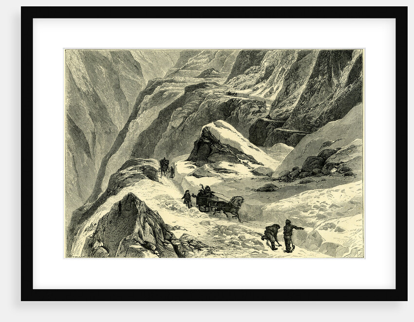 Crossing an Alpine Pass in Winter Switzerland by Anonymous