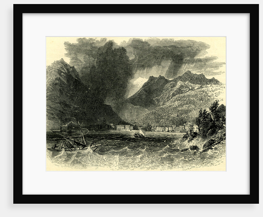 Storm on Lake Como Italy by Anonymous