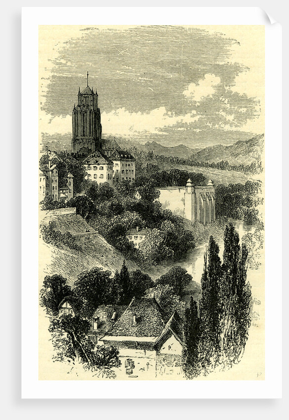 Cathedral and Platform at Berne. Switzerland by Anonymous