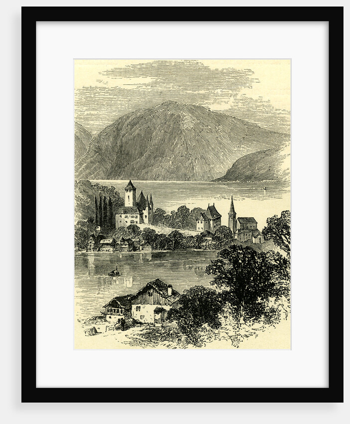 Castle of Spietz Lake of Thun Switzerland by Anonymous
