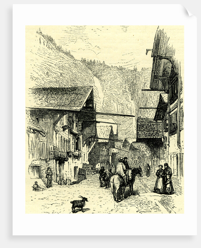 The Street of Meyringen Switzerland by Anonymous