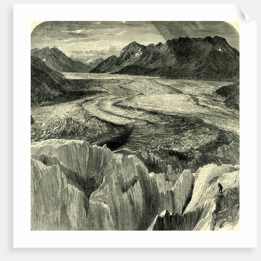 The Great Aletsch Glacier Switzerland by Anonymous