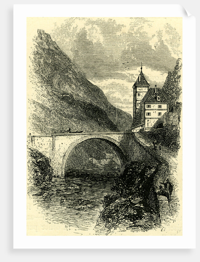 St. Maurice Switzerland Engraving 19 C by Anonymous