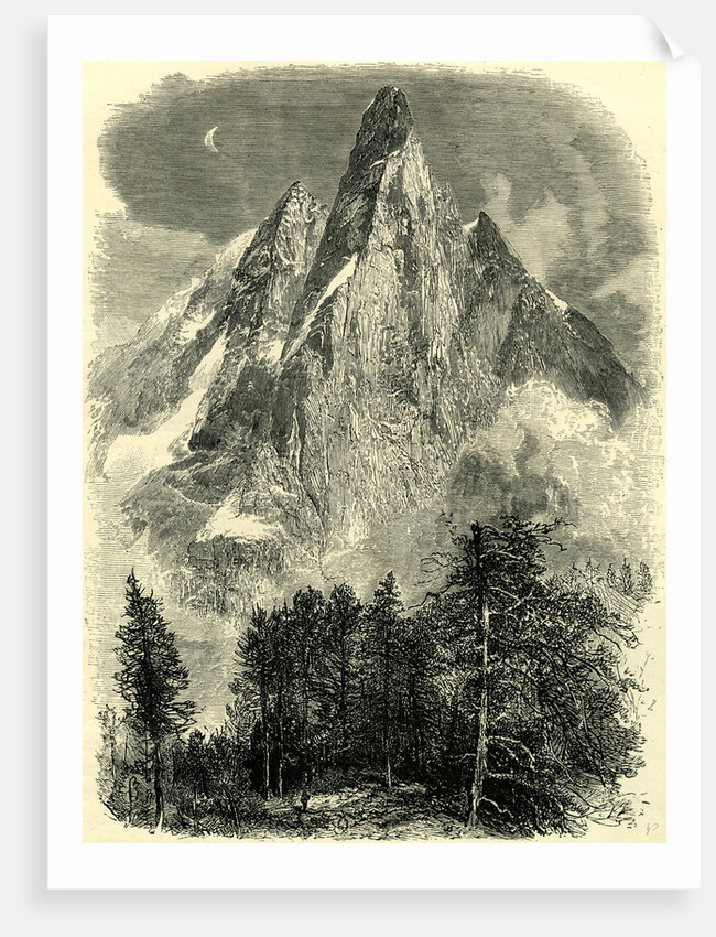 The Aiguille De Dru from Near the Montanvert Switzerland by Anonymous