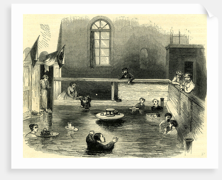 The Baths at Leukerbad Switzerland by Anonymous