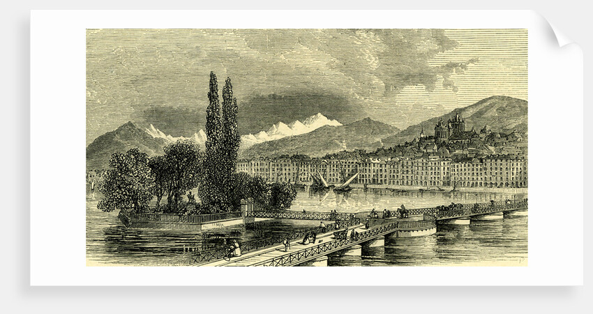 The Lake and City of Geneva Switzerland by Anonymous