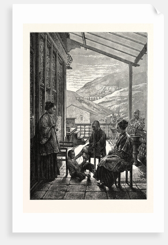 After Dinner: A Family Scene in China by Anonymous