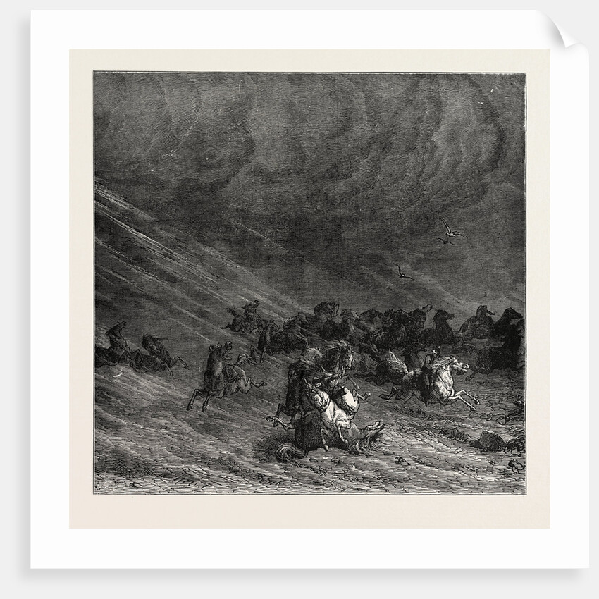 A Sandstorm in the Desert, China by Anonymous