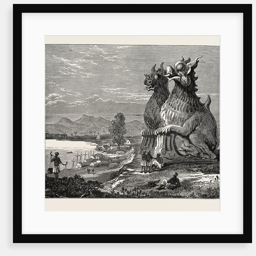 Idols on the Banks of the River Irrawaddy, Burmah by Anonymous