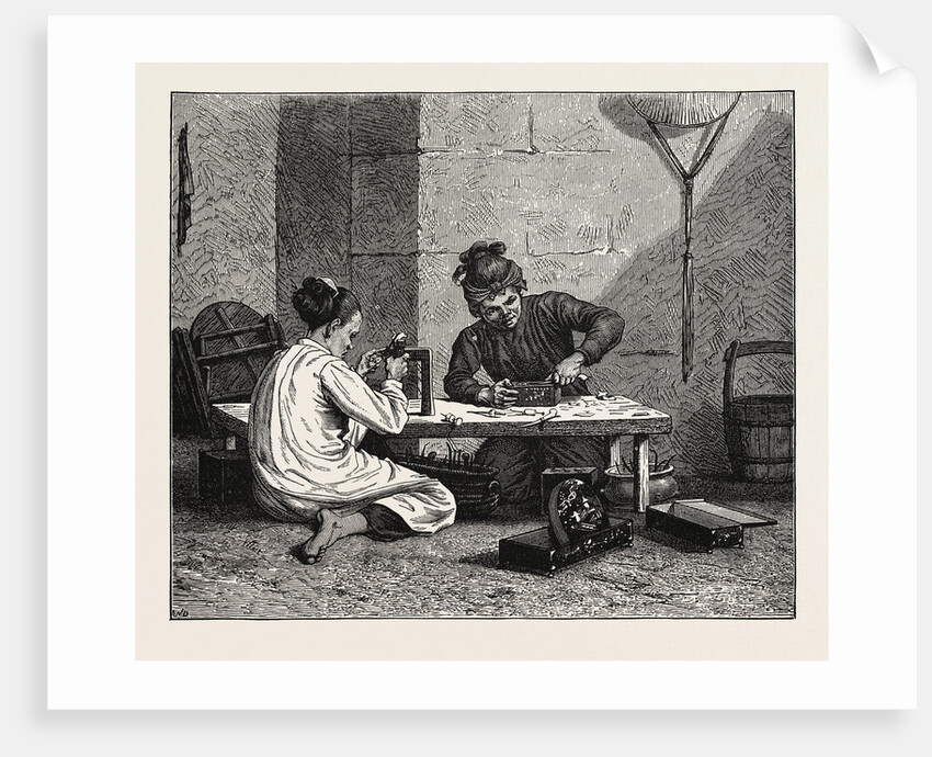 Anamite Workmen Inlaying with Mother-of-Pearl by Anonymous