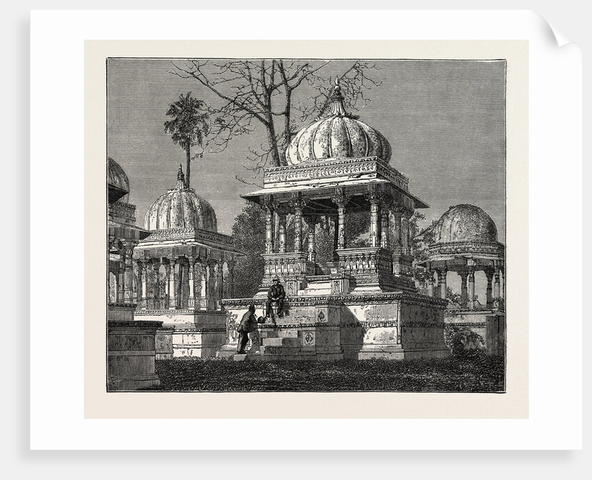 The Exterior of the Cemetery of Mara Sati, at Ahar, Near Oodeypore, India by Anonymous